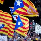 Manifestaci&oacute;n en Barcelona convocada por la ANC bajo el lema "Acabemos lo que empezamos. Ganemos la independencia" enmarcada en una jornada de movilizaciones por toda Catalu&ntilde;a con motivo del segundo aniversario del 1-O.&nbsp;