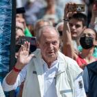 El rey Juan Carlos, de regatas en Sanxenxo tras su regreso a Espa&ntilde;a
