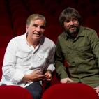 MADRID, SPAIN - MAY 17: Jordi Evole (R) and Pedro Ruiz attend 'Confidencial' presentation at Figaro Theater on May 17, 2018 in Madrid, Spain. (Photo by Juan Naharro Gimenez/Getty Images)