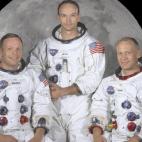Neil A. Armstrong, Michael Collins y Edwin E. Aldrin Jr. El 20 de julio de 1969 (NASA)