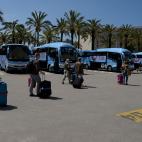 Llegada de los primeros turistas alemanes a Palma de Mallorca.