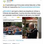 Seguramente a José Manuel Soto no le suene este tuit de mayo de 2020 en el que la formación de ultraderecha Vox señalaba, con fotografía incluida, por escribir que la manifestación que convocó este partido en Madrid terminó "en un monumen...