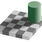 Los cuadrados marcados con una A y una B son exactamente del mismo color.
