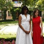 En junio de 2016, con Michelle Obama en Zarzuela