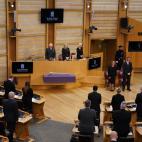 Minuto de silencio en el Parlamento escoc&eacute;s.