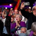 Público entusiasmando en el acto de Unidas Podemos
