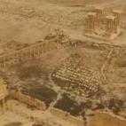 Vista aérea de las ruinas de Palmira