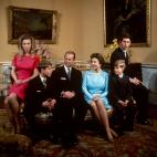 La familia real en&nbsp;Buckingham, 1972.