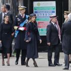 Los reyes de España, Felipe y Letizia, entran en la abadía de Westminster para asistir al funeral de Estado por la reina.