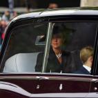 La princesa de Gales a su llegada al funeral.