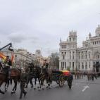 Un momento de la despedida frente al Ayuntamiento de Madrid.
