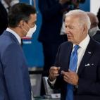 Pedro S&aacute;nchez y Joe Biden, en la Cumbre del G20.