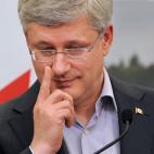 El primer ministro de Canadá, Stephen Harper, retratado el 18 de junio de 2013. (AP Photo/Ben Stansall, Pool)