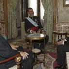 El rey, García-Margallo y el embajador de Estonia.