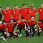 2008: equipo español en la Eurocopa de Asutria-Suiza.