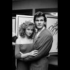Patrick Swayze y Jennifer Grey en la première de Dirty Dancing in 1987.