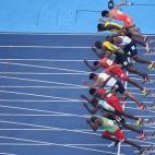 De nuevo Bolt no ha tenido una buena salida. El inicio de las carreras ha sido tradicionalmente el punto débil del velocista jamaicano.
