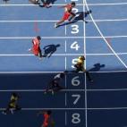 Como era de esperar, Bolt ha terminado imponiéndose en su primera carrera en Río, aunque ha sido la cuarto mejor tiempo (10,07) de las ocho series.