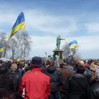 Manifestación pro-Kiev a principios de abril