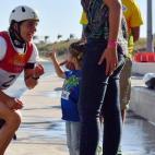 La española Maialen Chourraut se proclamó el 11 de agosto campeona olímpica de la modalidad de K1 de piragüismo slalom de los Juegos de Río. Feliz tras su éxito, Chourraut compartió un emotivo momento con su hija Ane, con quien celebró l...