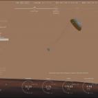 El rover, en su camino de descenso hacia Marte