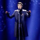 Aram MP3, representante de Armenia, canta 'Not Alone' en la primera semifinal previa al festival de Eurovisión 2014, que se celebrará en Copenhague (Dinamarca) el sábado 10 de mayo de 2014.