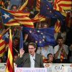 El presidente de la Generalitat, Artur Mas, en el acto en Barcelona de su partido.