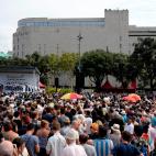 Actos de homenaje en Plaza Catalu&ntilde;a, en Barcelona.