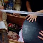 Funeral de Angel, conocida como Kyal Sin, una joven de 19 años que ha participado en las protestas.