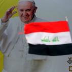 Imagen del papa Francisco en Irak.