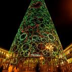 &Aacute;rbol de Navidad en la Puerta del&nbsp; Sol de Madrid en diciembre de 2009.