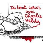 "De todo corazón con Charlie Hebdo" 
