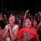 Un grupo de simpatizantes de Lula, tras conocer el resultado que le volverá a colocar a las riendas de Brasil.