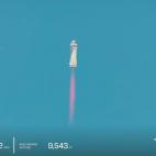 Fase de ascenso de New Shepard a los 40 segundos de su despegue