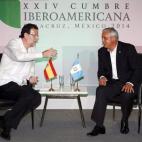 Rajoy y el presidente de Guatemala, Otto Pérez Molina.