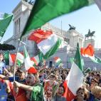 Aficionados italianos en Venecia (ANDREAS SOLARO/AFP/Getty Images)
