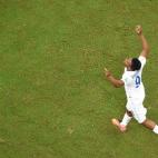 Daniel Sturridge, de Inglaterra, celebra un gol. (FRANCOIS XAVIER MARIT/AFP/Getty Images)