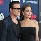 NEW YORK, NY - MAY 12: Brad Pitt and Angelina Jolie attend the New York premiere of 'The Normal Heart' at Ziegfeld Theater on May 12, 2014 in New York City. (Photo by Ben Gabbe/Getty Images)