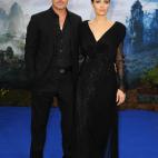 LONDON, ENGLAND - MAY 08: Brad Pitt and Angelina Jolie attend a private reception as costumes and props from Disney's 'Maleficent' are exhibited in support of Great Ormond Street Hospital at Kensington Palace on May 8, 2014 in London, England. ...