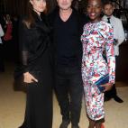 WEST HOLLYWOOD, CA - MARCH 01: (L-R) Actors Angelina Jolie, Brad Pitt and Lupita Nyong'o attend GREY GOOSE Hosted '12 Years A Slave' Dinner at Sunset Tower on March 1, 2014 in West Hollywood, California. (Photo by Jamie McCarthy/Getty Images f...