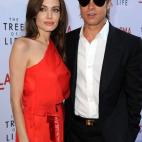 LOS ANGELES, CA - MAY 24: Actors Angelina Jolie and Brad Pitt arrive at premiere of Fox Searchlight Pictures' 'The Tree of Life' at Bing Theatre at the Los Angeles County Museum of Art on May 24, 2011 in Los Angeles, California. (Photo by Kevi...