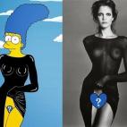 Retratada por Richard Avedon e imitada por Marge Simpson.