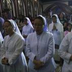 Monjas católicas en Yangón, Myanmar. (AP Photo/Khin Maung Win