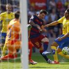 Lionel Messi cayó lesionado el sábado 26 de septiembre en el partido del Barcelona contra el Las Palmas en la liga española.