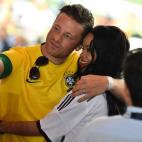 El chef británico y la cantante de Barbados en la final del Mundial de Brasil 2014 en Río.