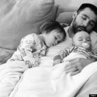 Carly Corrigan:Daddy and his girls napping on a snowy day.