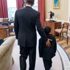 President Barack Obama welcomes Robby Novak, known as “Kid President,” to the Oval Office, April 1, 2013. (Official White House Photo by Pete Souza)