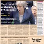 La portada del Financial Times.