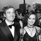 FILE﻿﻿ - In this June 16, 1974 file photo, French actor Jean-Paul Belmondo and actress Laura Antonelli of Italy arrive at Festival House for presentation of film " Stavisky", on June 16, 1974. French New Wave actor Jean-Paul Belmondo has die...