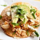 Get the Scrambled Egg Tostada recipe by Buns In My Oven